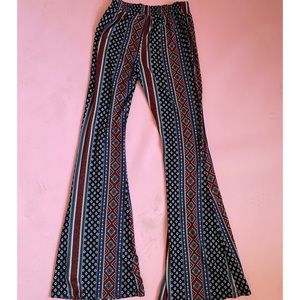 Patterned stretchy bell bottoms